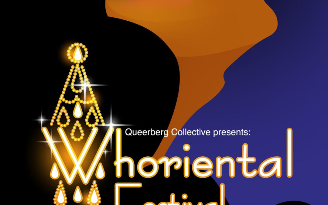 Whoriental Festival 16th of July in Gretchen Produced by AL Berlin Blue Poster